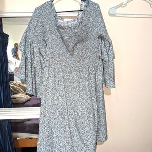 Shein Off Shoulder Flowy Floral Dress 4X